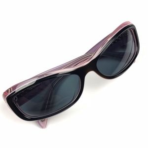 CHANEL pink and black frame sunglasses